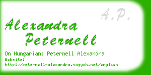 alexandra peternell business card